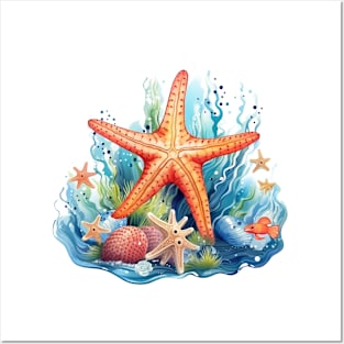 Orange Starfish Posters and Art